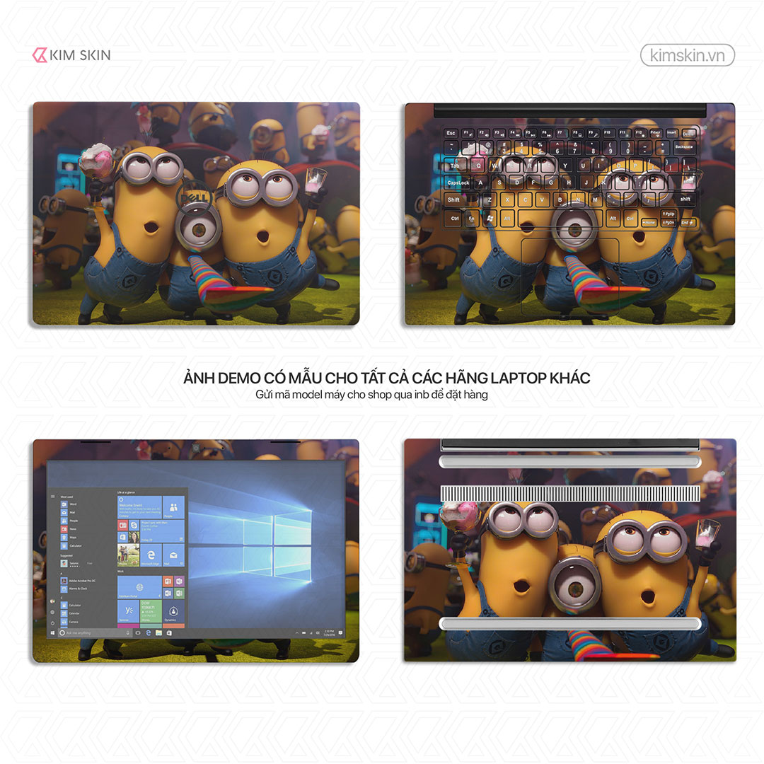 Decal dán Laptop Minions Amh 105