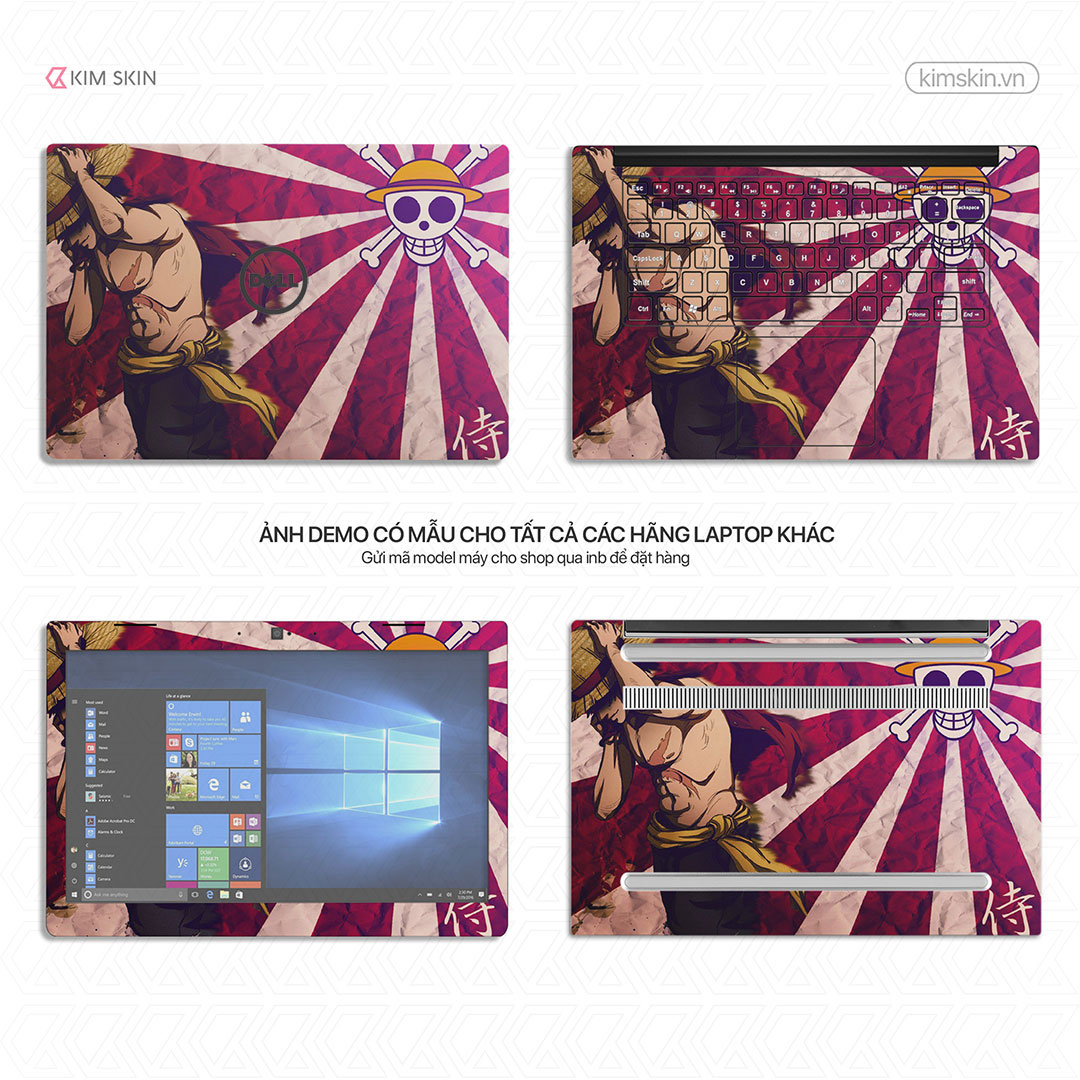 Decal dán Laptop Luffy Amh 229