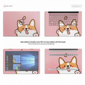 Dán decal Laptop chó Corgi Dtt 002