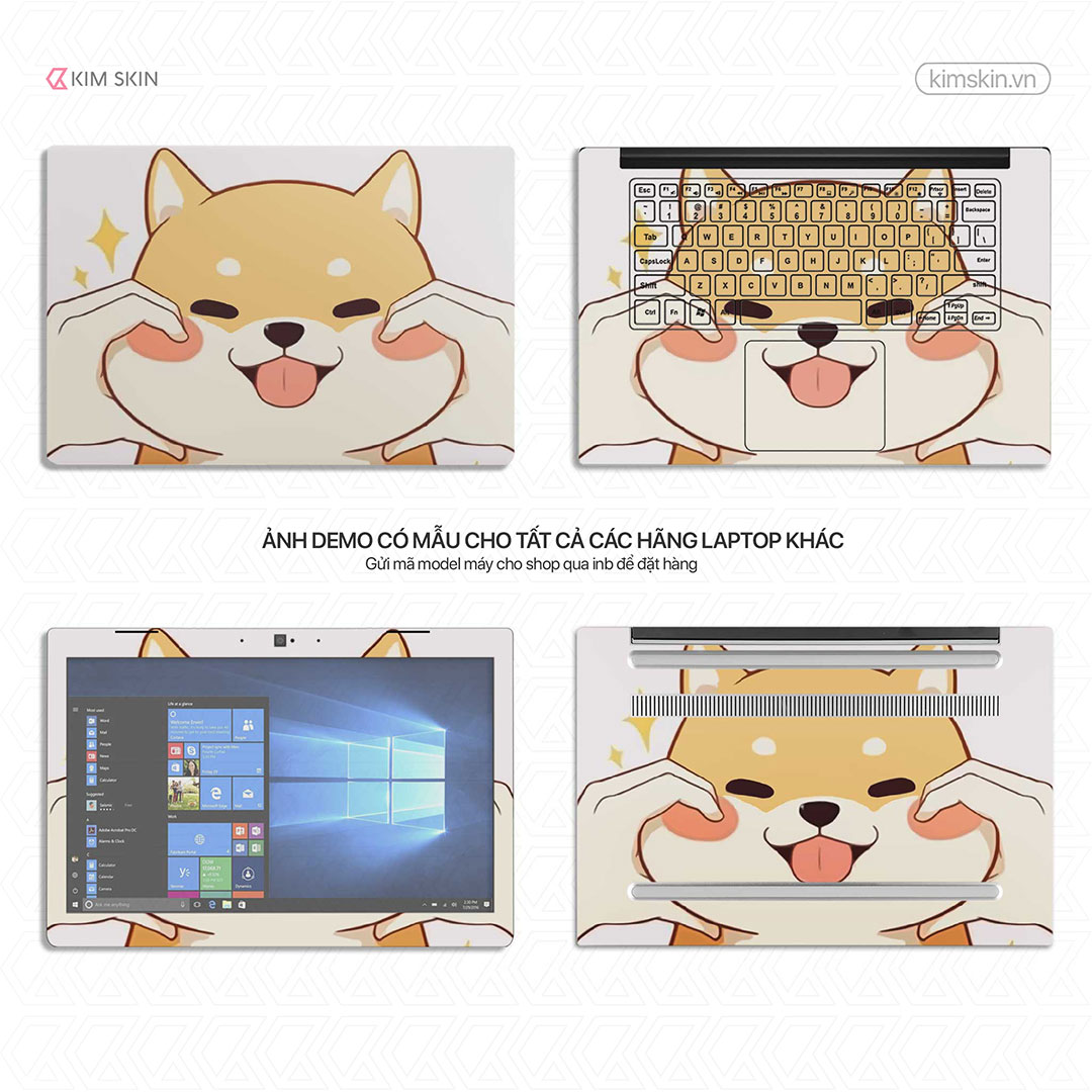 Skin Laptop Mẫu Shiba | DTT 022 - Kim Skin