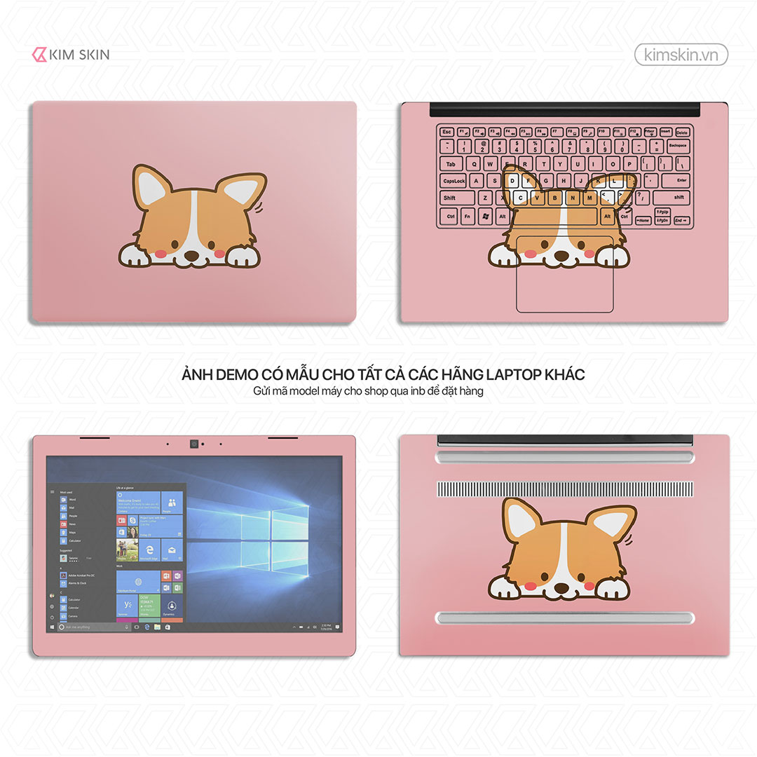 Decal dán Laptop Corgi Dtt 126