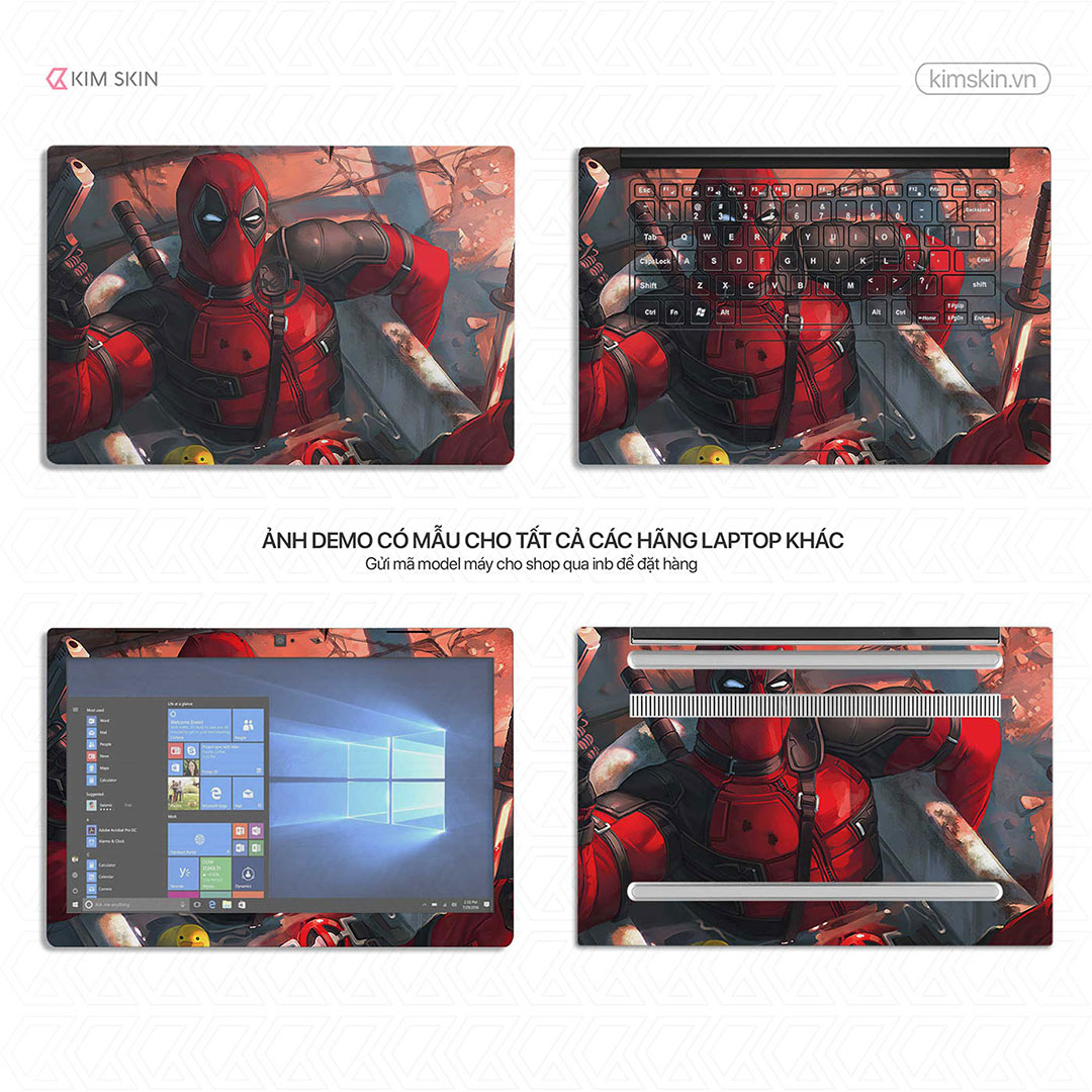 Miếng dán Laptop Deadpool Mvh 018