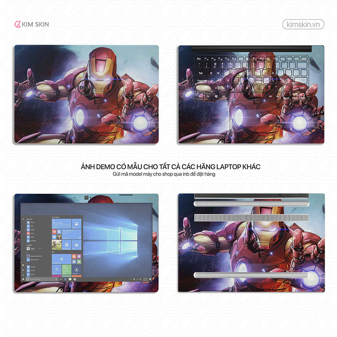 Miếng dán Laptop Iron Man Mvh 024