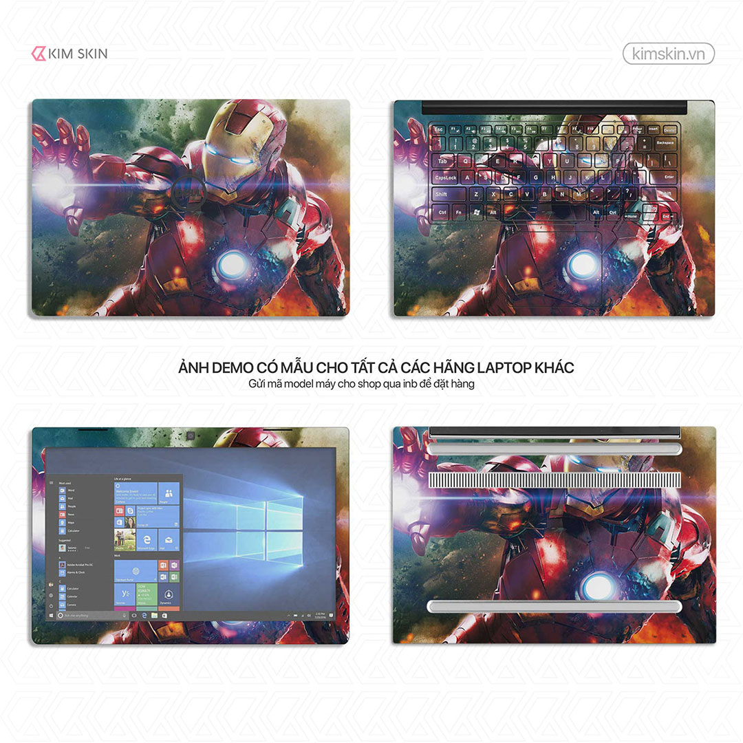 Decal dán Laptop Iron Man Mvh 032