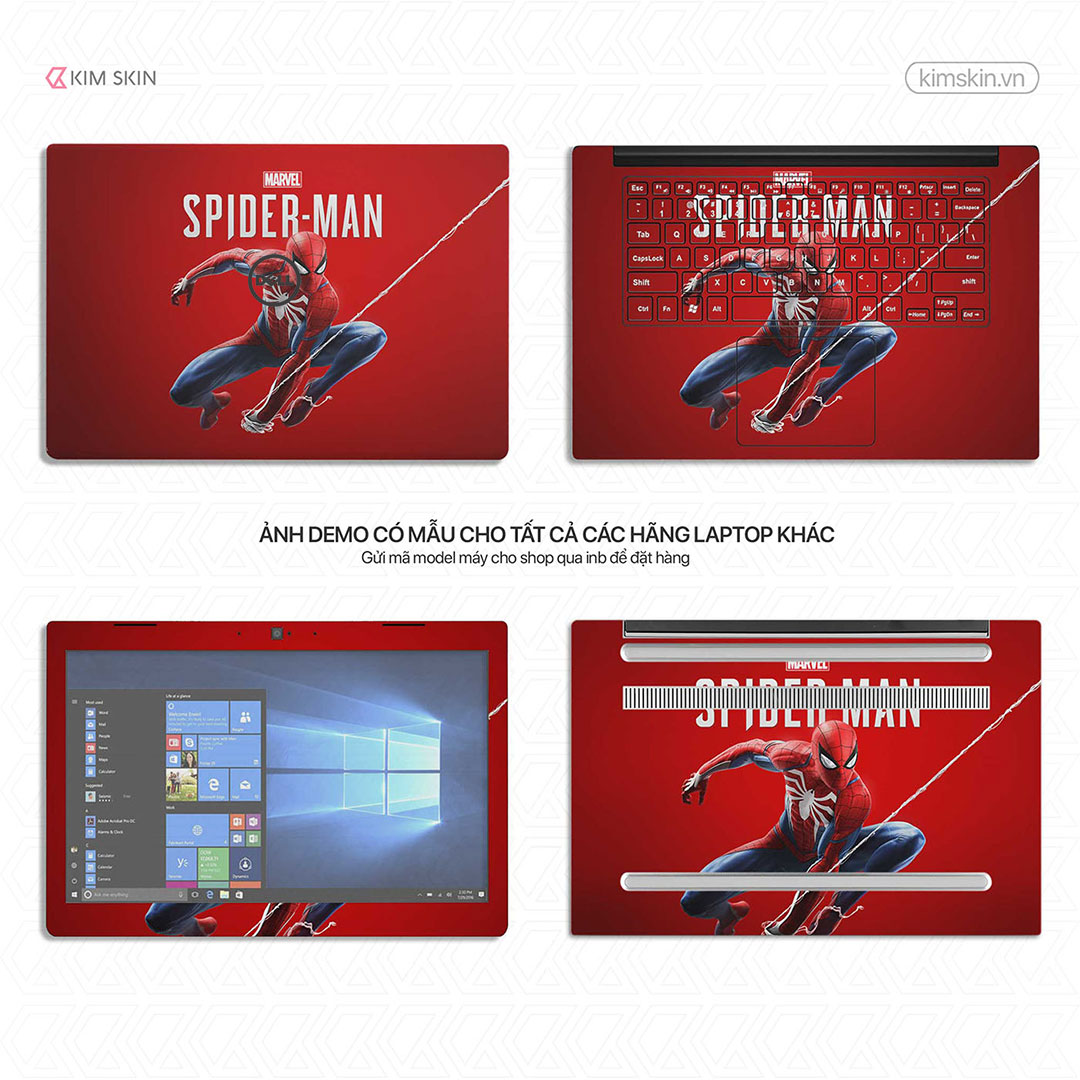 Miếng dán Laptop Spider Man Mvh 037