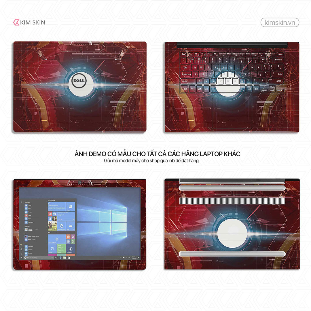Decal dán Laptop Iron Man Mvh 047