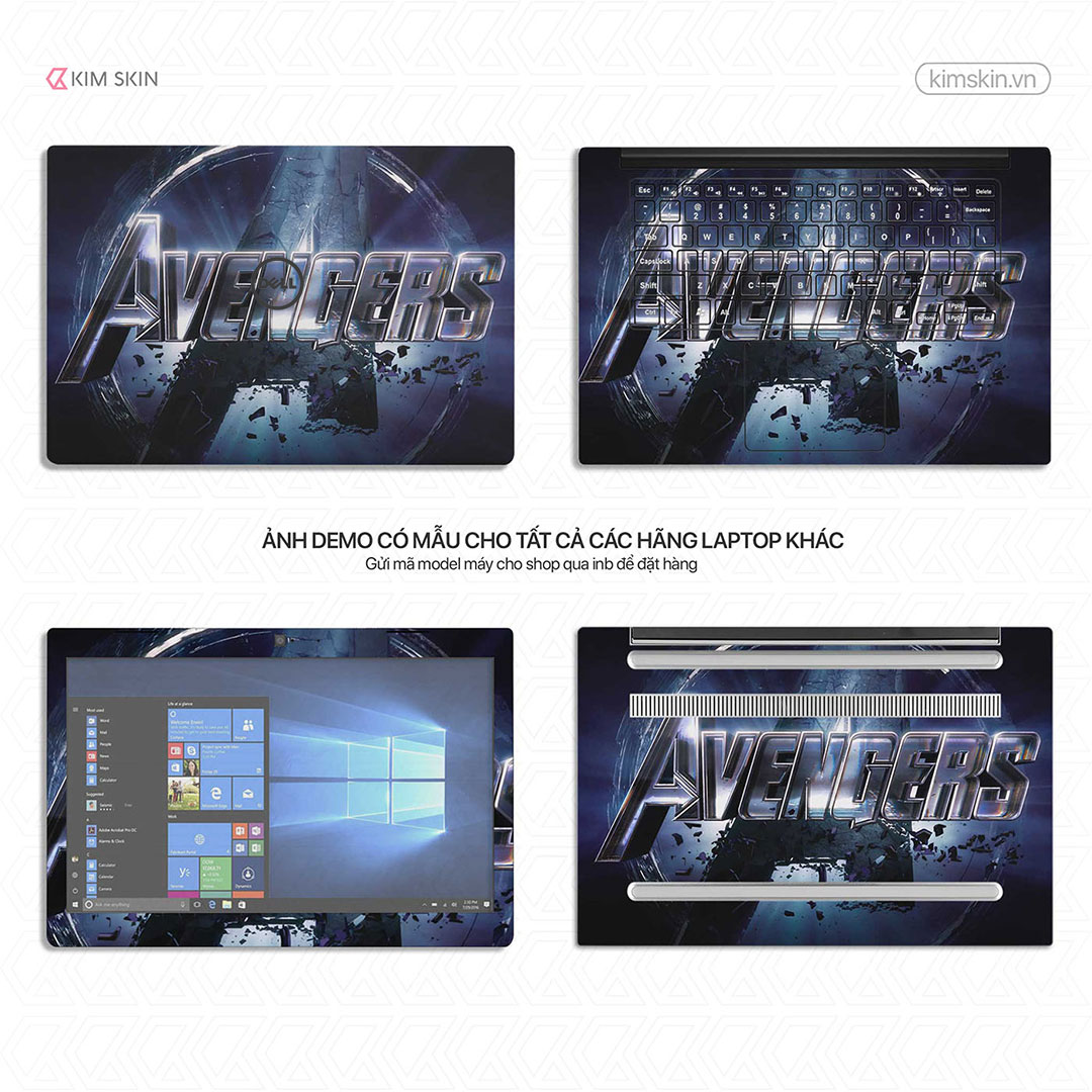 Decal dán Laptop Avengers Mvh 066