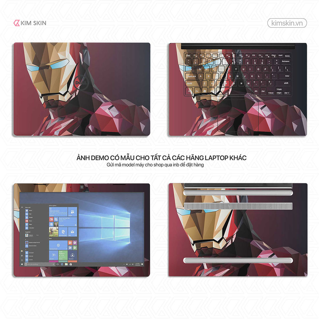 Miếng dán Laptop Iron Man Mvh 073