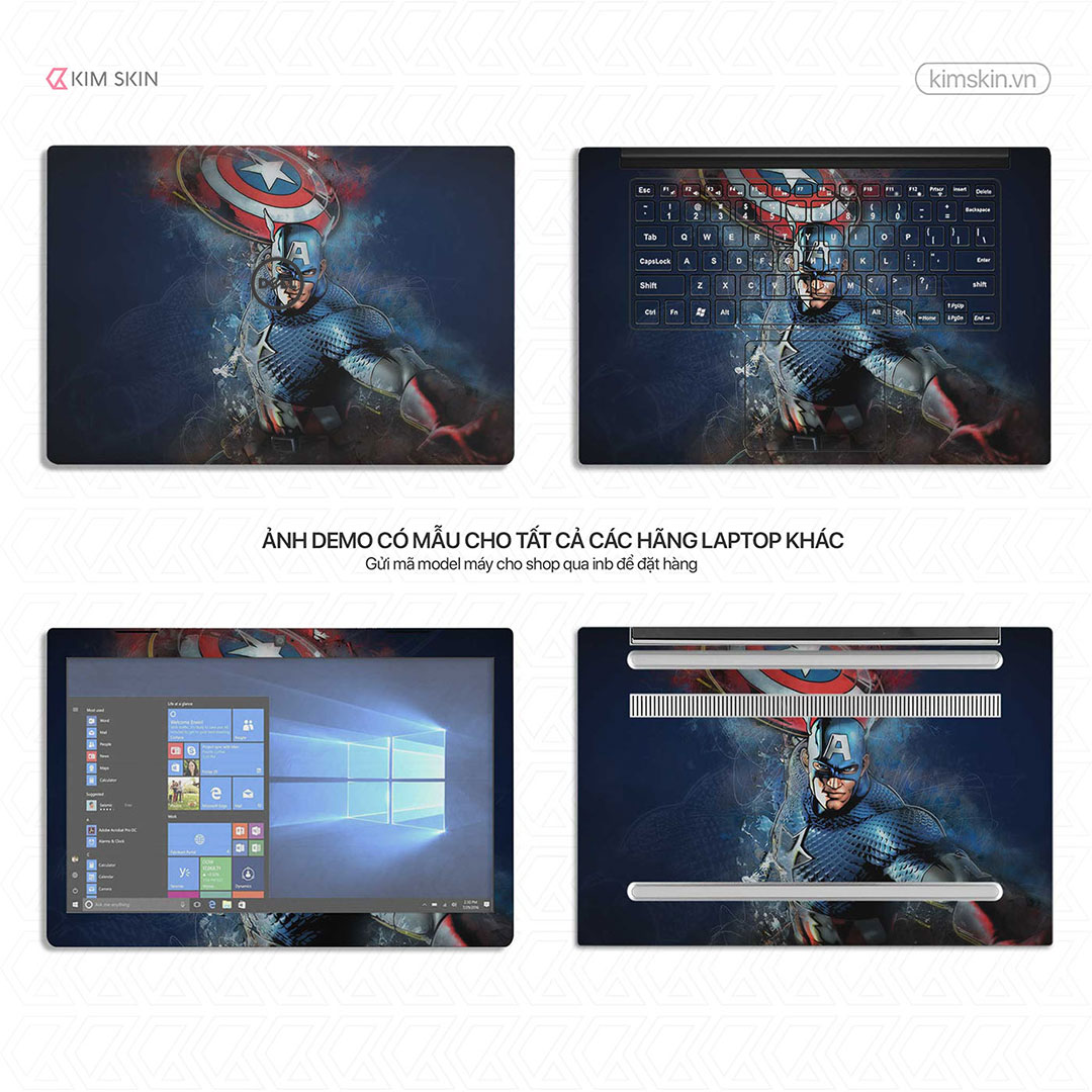 Decal Laptop Captain America Mvh 074