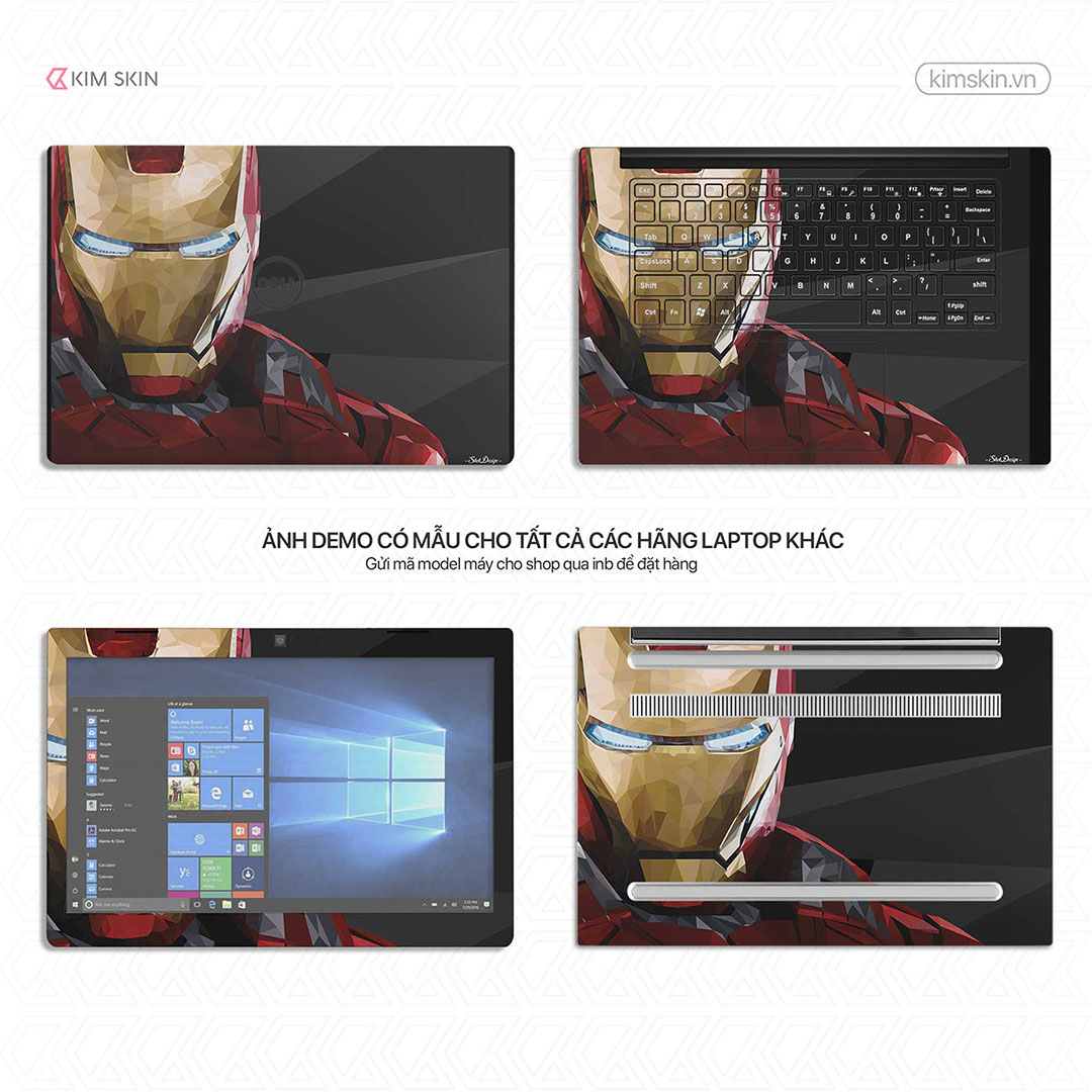 Miếng dán Laptop Iron Man Mvh 087