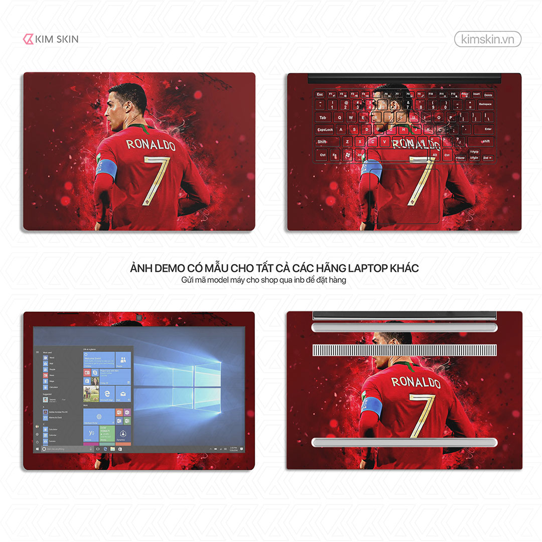 Decal dán Laptop Ronaldo BĐh 029