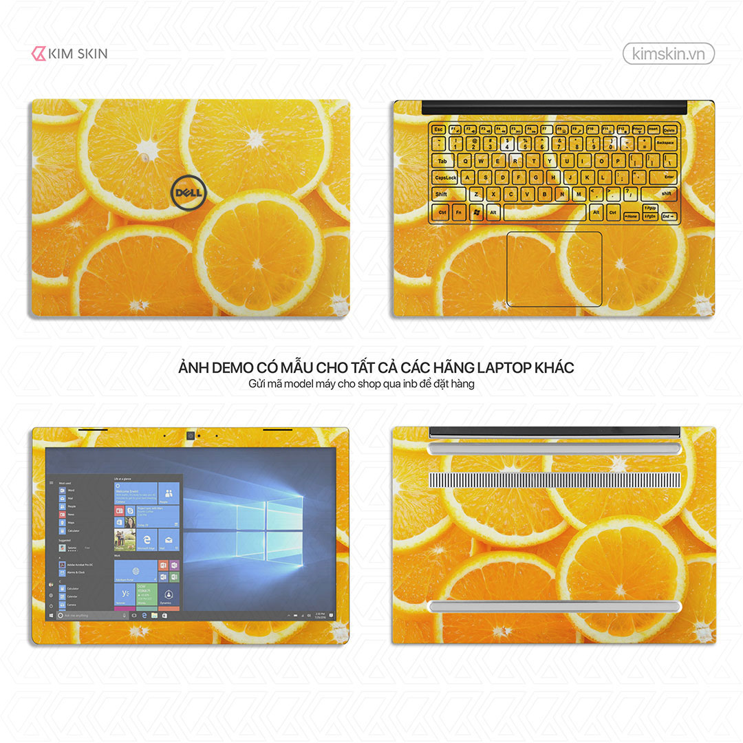 Decal Laptop quả cam Hlh 006