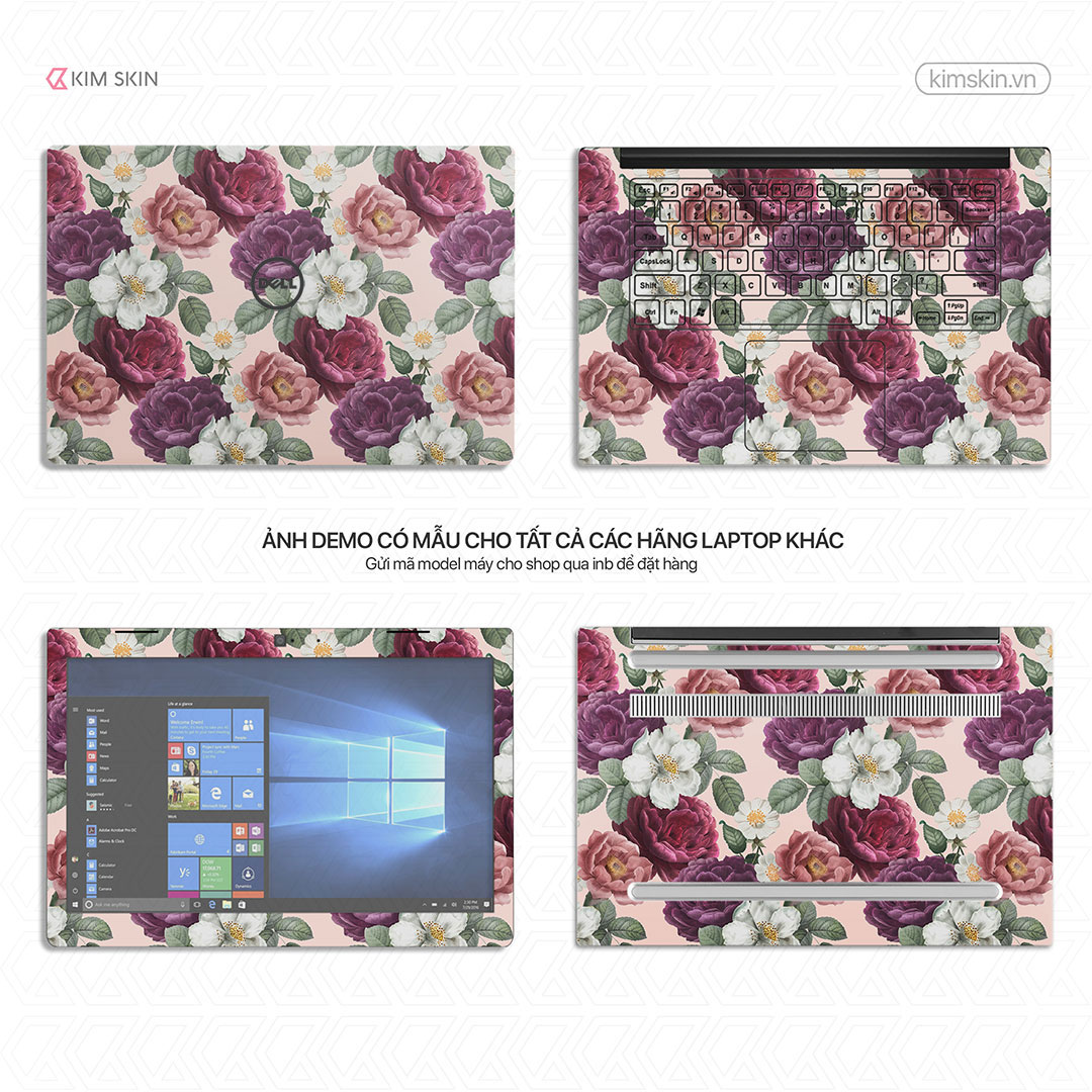 Decal dán Laptop hoa lá Hlh 012