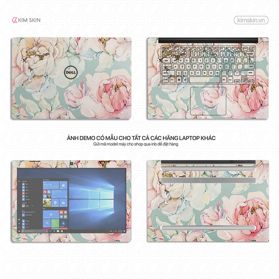 Skin Laptop hoa lá Hlh 020