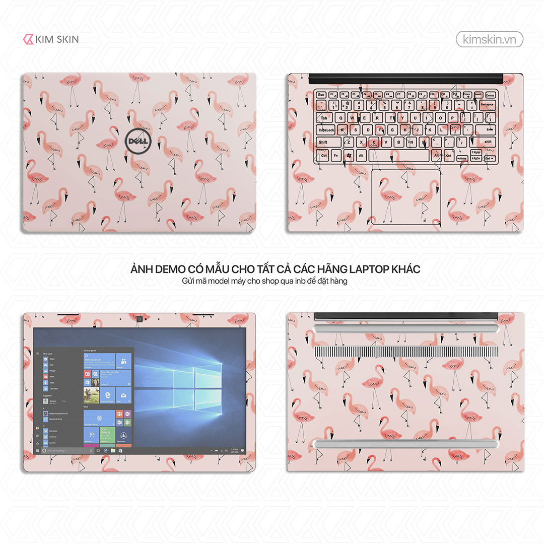 Decal dán Laptop hoa lá Hlh 021