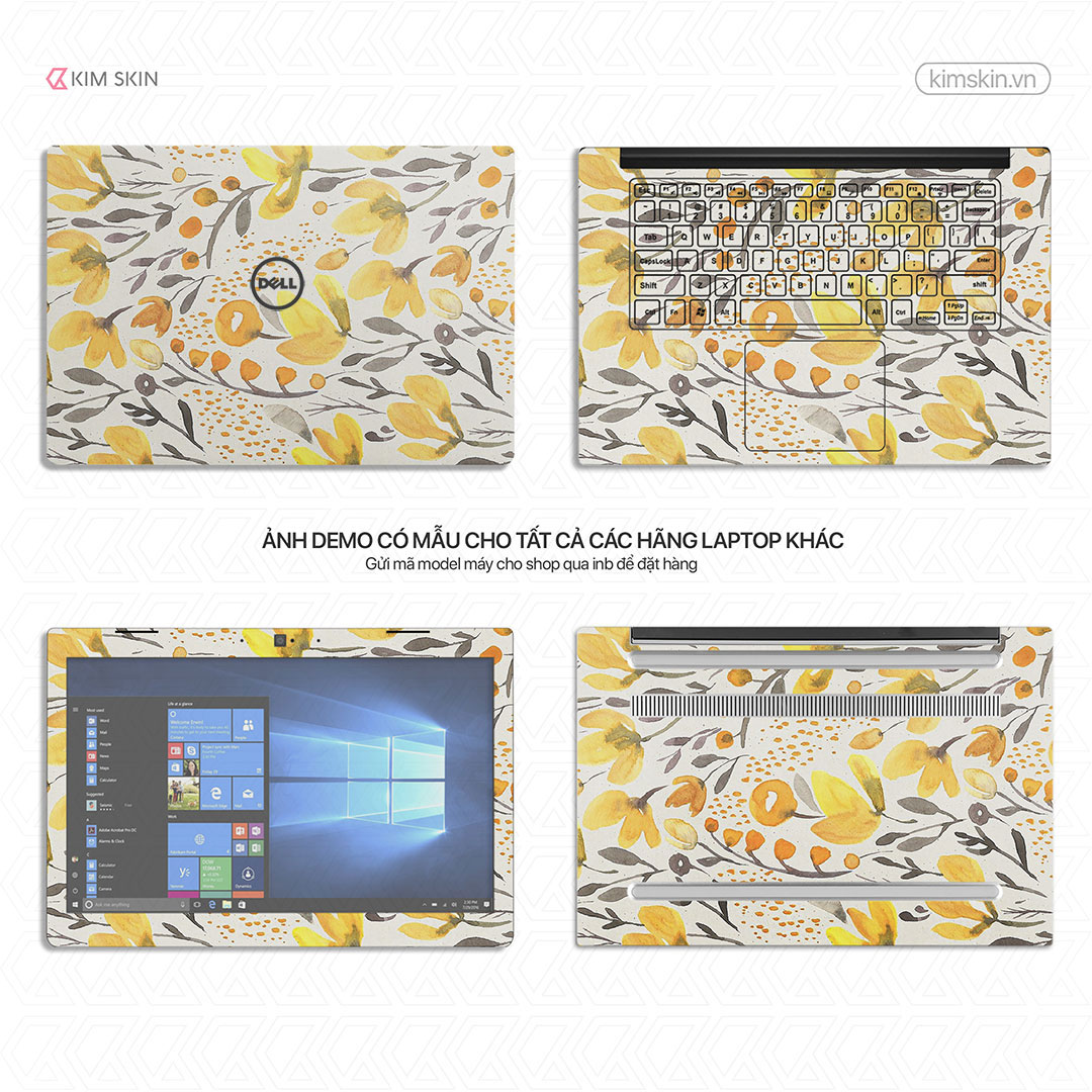 Miếng dán Laptop hoa lá Hlh 039