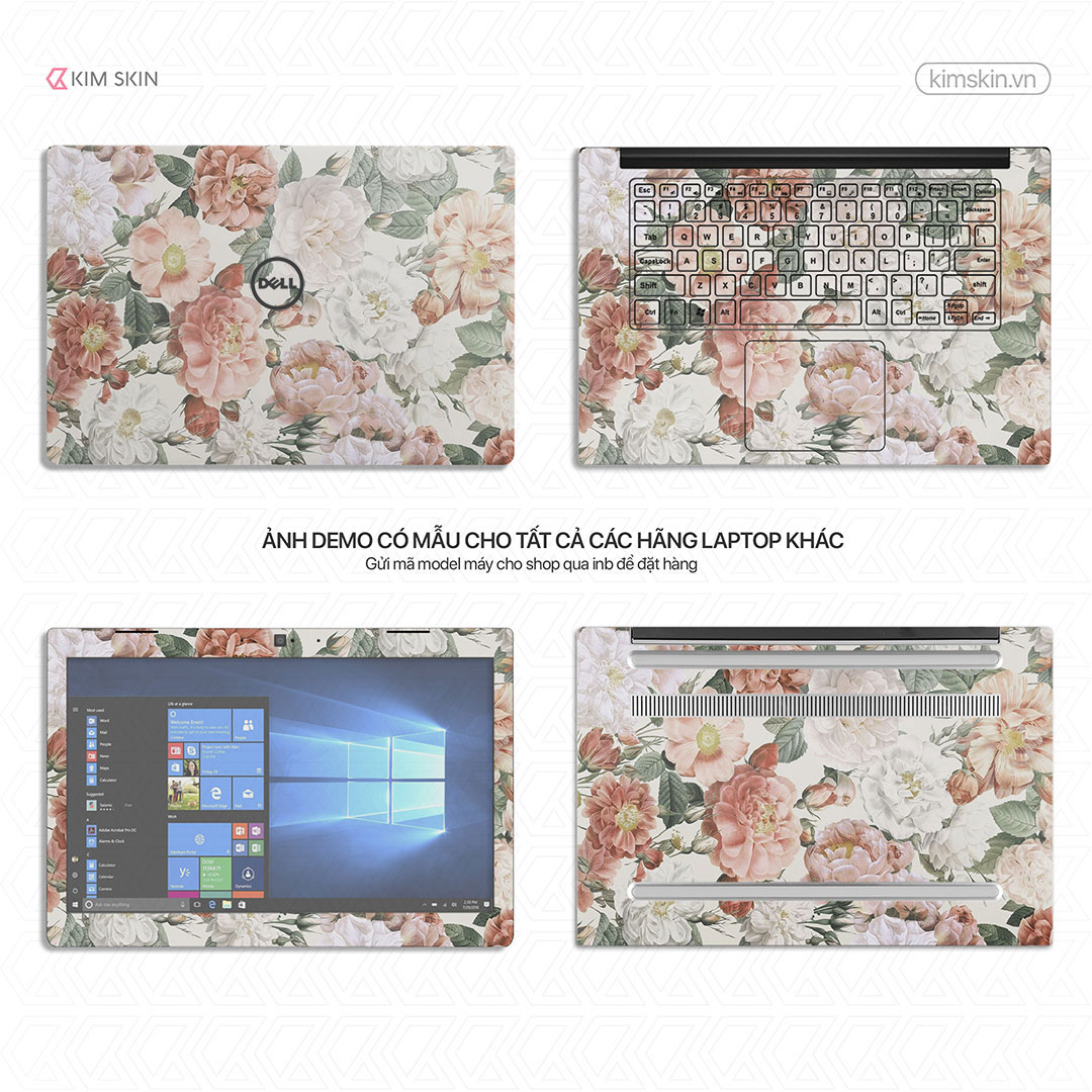 Decal Laptop hoa lá Hlh 040