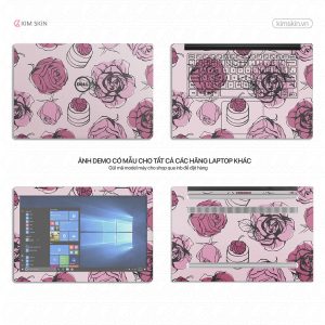 Decal Laptop hoa lá Hlh 047