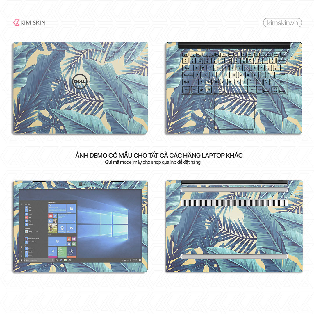 Skin Laptop hoa lá Hlh 049
