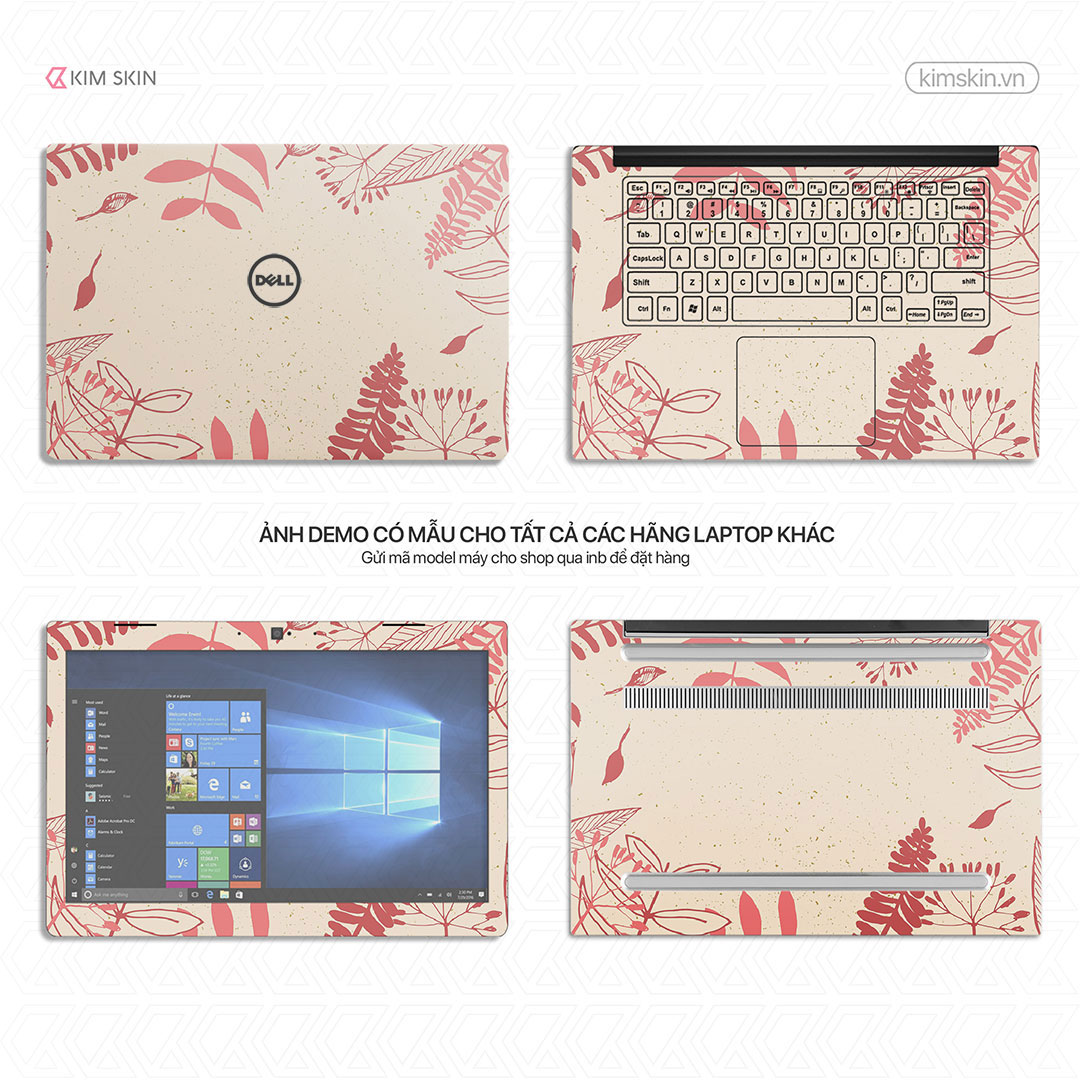 Decal dán Laptop hoa lá Hlh 050