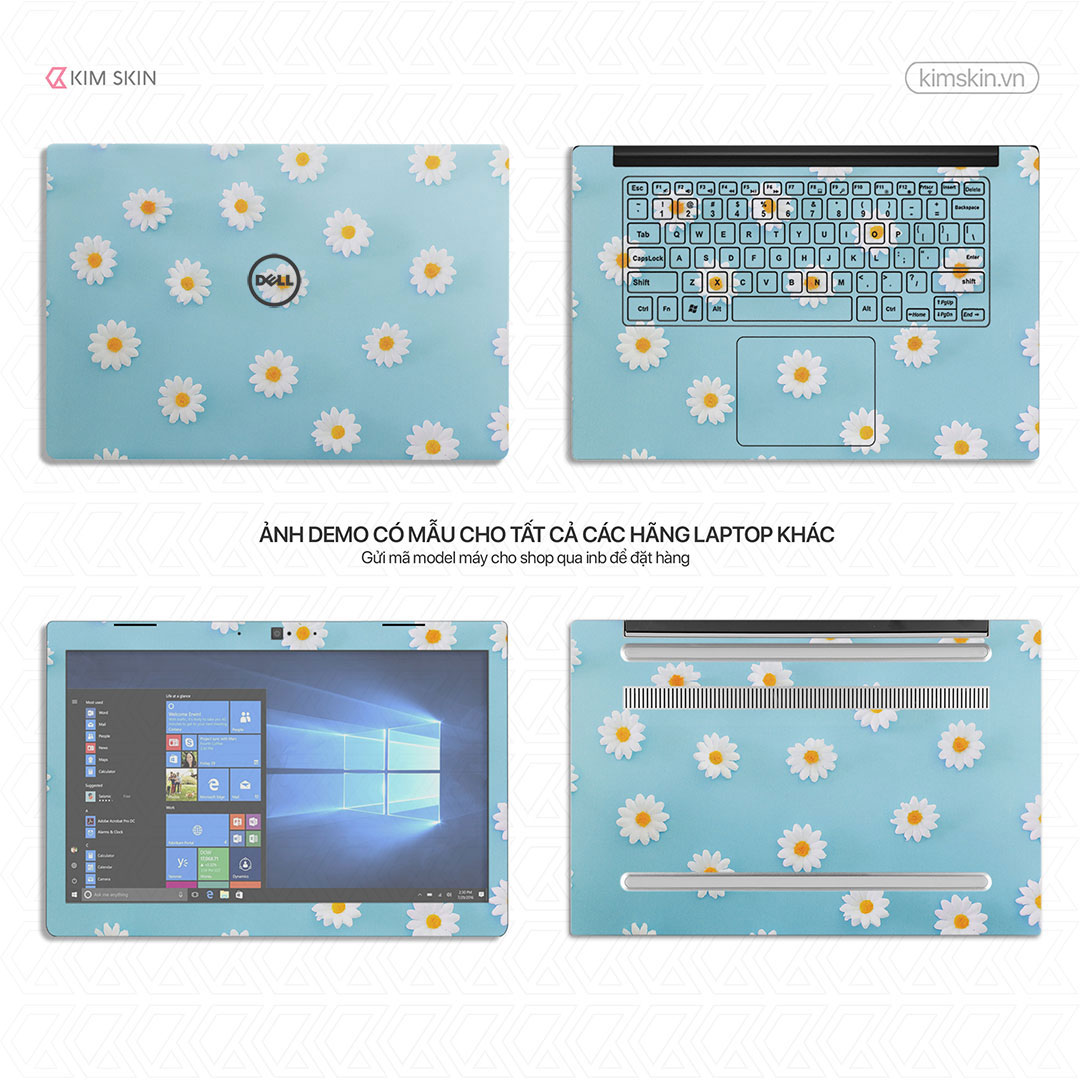 Decal Laptop hoa lá Hlh 052