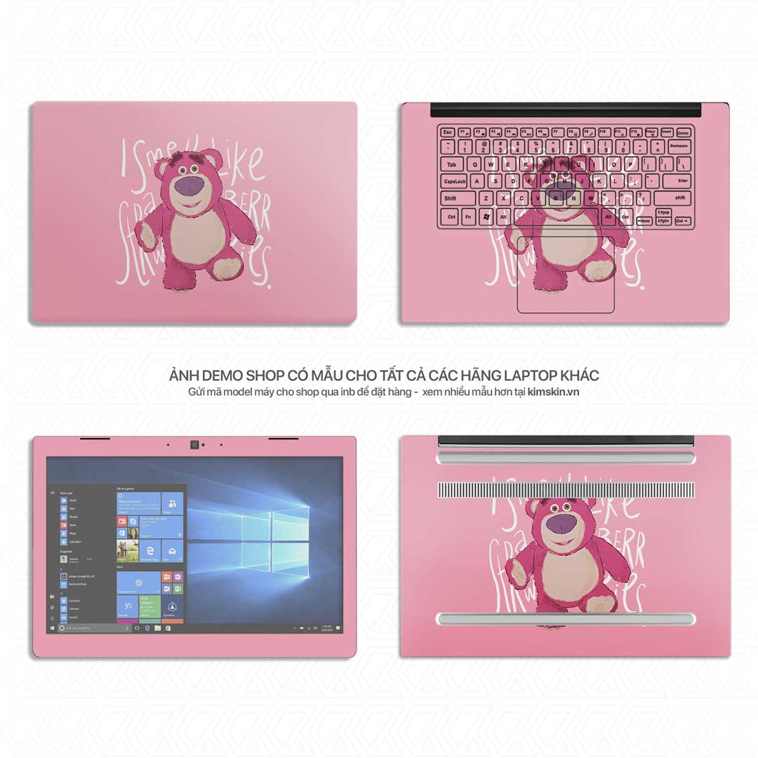 Miếng dán Laptop Gấu dâu Lotso Dtt 135
