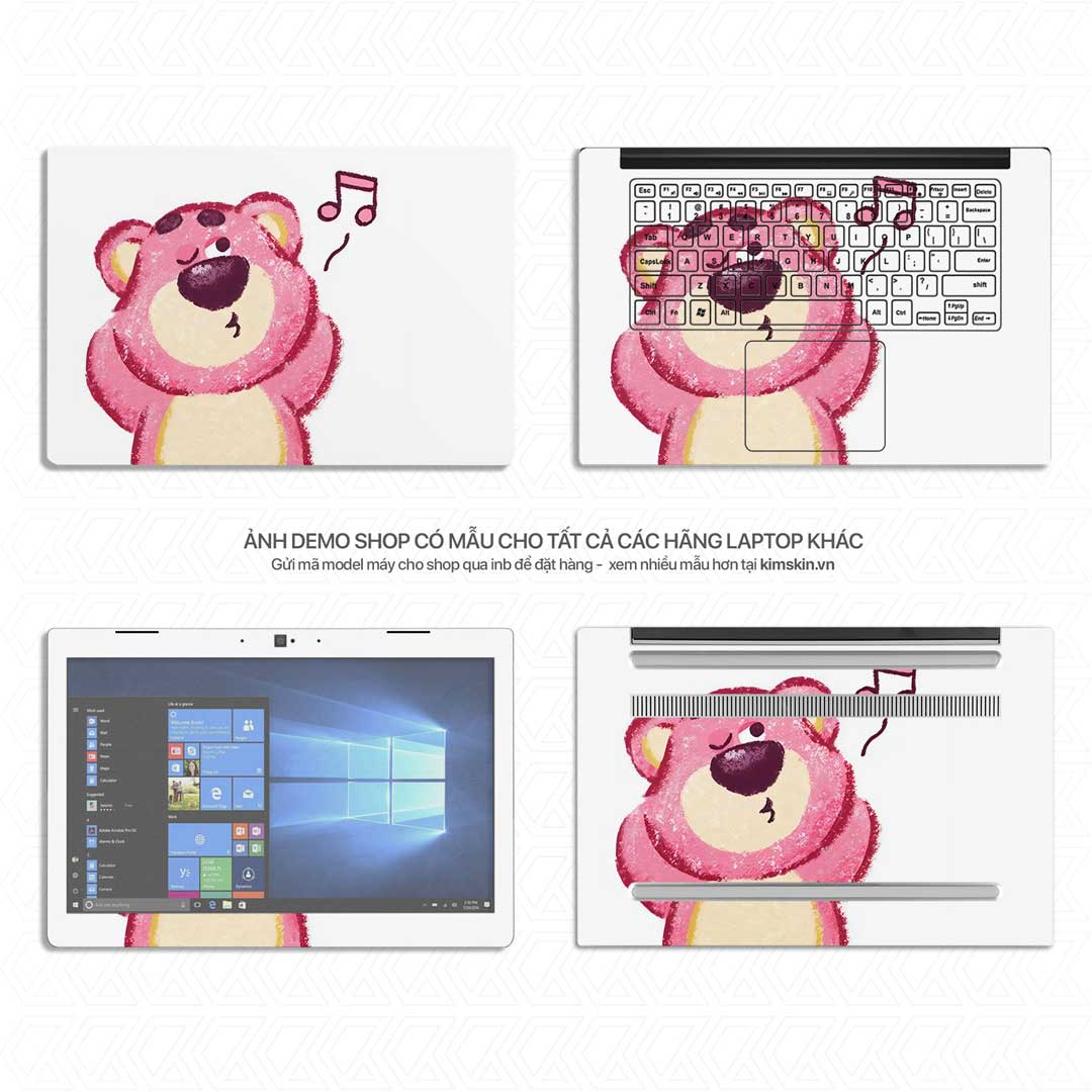 Decal Laptop Gấu dâu Lotso Dtt 143
